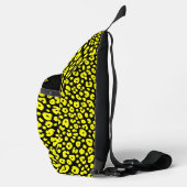 野生クールの黒と黄色のチーズスタイリッシュ柄 スリングバッグ (右)