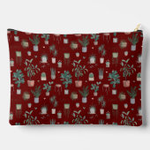 野生サボテンのパターン アクセサリーポーチ (裏面)