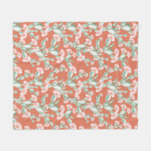 野生サボテンのパターン フリースブランケット (正面(横))