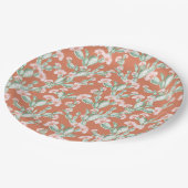 野生サボテンのパターン ペーパープレート (アングル)