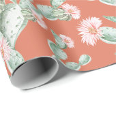 野生サボテンのパターン ラッピングペーパー (ロールコーナー)