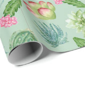 野生サボテンのパターン ラッピングペーパー (ロールコーナー)