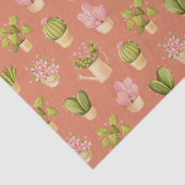 野生サボテンのパターン 薄葉紙 (詳細)