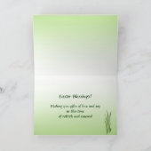 野生シダ抽象芸術イースター シーズンカード (内部)