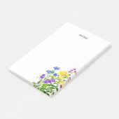 野生シンプルカラフルの花の水の色パッチ ポストイット (アングル)