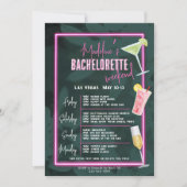 野生ゼブラヒョウのネオンピンクバチェロレッテ 招待状 (正面)