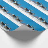 野生トナカイクリスマスワイルドライフクリスマスホリデー ラッピングペーパー (角)