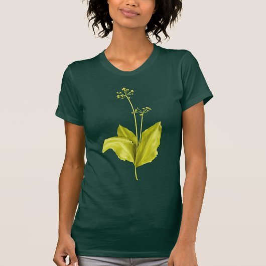 野生ニンニクの緑植物の植物の芸術 Tシャツ (正面)