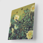 野生バラ1890年ビンセント·ヴァン·ゴッホ。 スクエア壁時計 (傾斜)