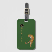野生パーソナライズされたと自由Like Tigersモノグラム ラゲッジタグ (正面縦)