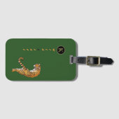 野生パーソナライズされたと自由Like Tigersモノグラム ラゲッジタグ (正面横)
