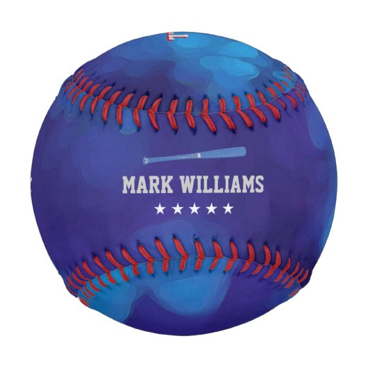 野生パーソナライズされたのサメ 野球ボール (裏面)