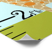 野生パーソナライズされたのジャングル動物の成長図 ポスター (角)