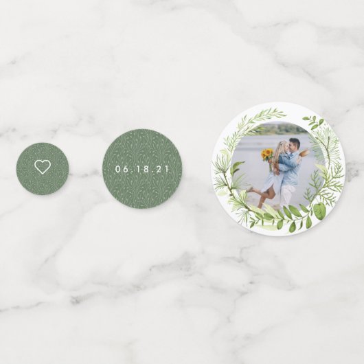 野生パーソナライズされた野結婚草 コンフェッティ (裏面)