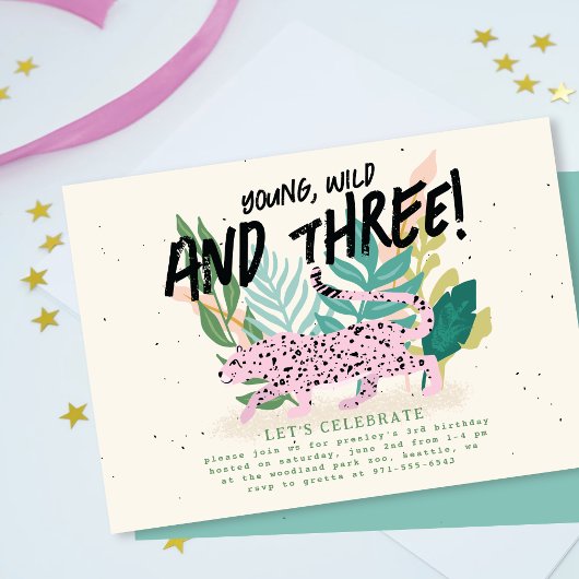 野生パーティー動物子供の誕生日パーティの招待状 招待状