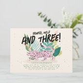 野生パーティー動物子供の誕生日パーティの招待状 招待状 (スタンド正面)