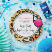 野生ヒョウの斑点パターン最後のフライバチェロレッテ ペーパープレート (パーティー)