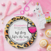 野生ヒョウの斑点パターン最後のフライバチェロレッテ ペーパープレート (パーティー)