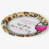 野生ヒョウの斑点パターン最後のフライバチェロレッテ ペーパープレート (アングル)