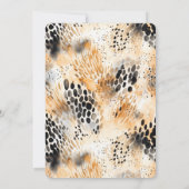 野生ヒョウ雌コート動物誕生日 招待状 (裏面)