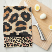 野生ヒョウ キッチンタオル (四つ折り)