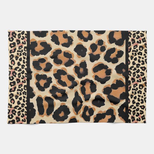 野生ヒョウ キッチンタオル (横)