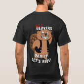 野生ビーバークラブワイシャツの黒 Tシャツ (裏面)