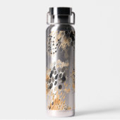 野生ブラッククリームヒョウ動物 ウォーターボトル (背面)
