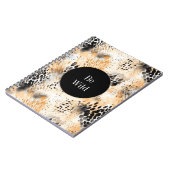 野生ブラッククリームヒョウ動物 ノートブック (左側)