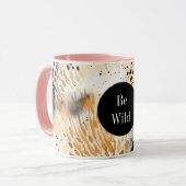 野生ブラッククリームヒョウ動物 マグカップ (正面左)