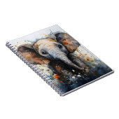 野生ベビー象ユニーク水彩動物アート ノートブック (右側)