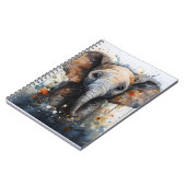 野生ベビー象ユニーク水彩動物アート ノートブック (左側)