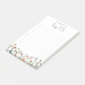 野生モダンのパーソナライズされた花のリスト ポストイット (アングル)