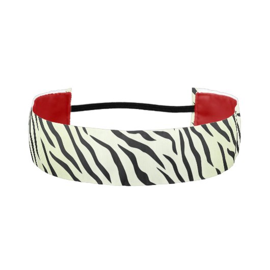 野生モダンホワイトタイガーパターン運動競技ヘッドバンド アスレチックヘッドバンド (正面)