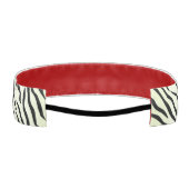 野生モダンホワイトタイガーパターン運動競技ヘッドバンド アスレチックヘッドバンド (裏面)