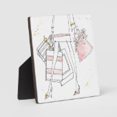 野生リンゴ |ピンモダンクファッションスケッチ フォトプラーク (正面)