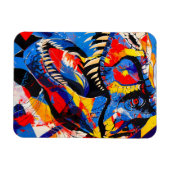 野生レトロT-レックス恐竜の融合 マグネット (横)