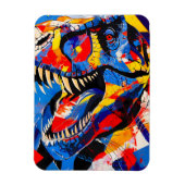 野生レトロT-レックス恐竜の融合 マグネット (縦)