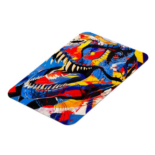 野生レトロT-レックス恐竜の融合 マグネット (左側)