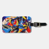 野生レトロT-レックス恐竜の融合 ラゲッジタグ (正面横)