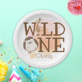 野生ワン初誕生日野生動物 ペーパープレート