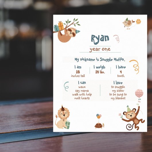 野生一年動物園の動物に関するポスター ポスター