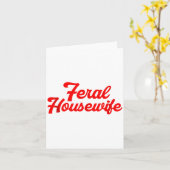 野生主婦ユーモア ママユーモア 主婦おもしろ ギ カード (黄色い花)