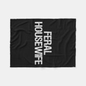 野生主婦Tシャツ 面白い ステイ・アット・ホーム・マム 家庭人 フリースブランケット (正面(横))