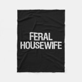 野生主婦Tシャツ 面白い ステイ・アット・ホーム・マム 家庭人 フリースブランケット (正面)