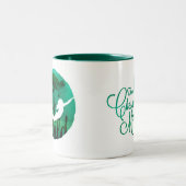 "野生人魚およびウミガメと"滞在 ツートーンマグカップ (中央)