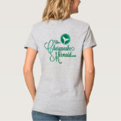 "野生人魚およびウミガメと"滞在 Tシャツ (裏面)