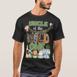 野生児おじさん 1歳の誕生日 ファミリーサファリ Tシャツ