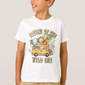 野生児のいとこ少年 サファリ動物 Tシャツ (正面)