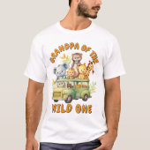野生児のじいちゃん サファリ動物 誕生日 Tシャツ (正面)